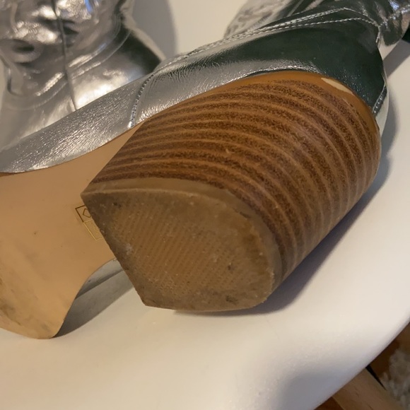 SZ 8 TAYLOR SILVER COWGIRL BOOTS LIKE NEW ! COSTUME CONCERT COCHELLA WESTERN - Picture 7 of 9